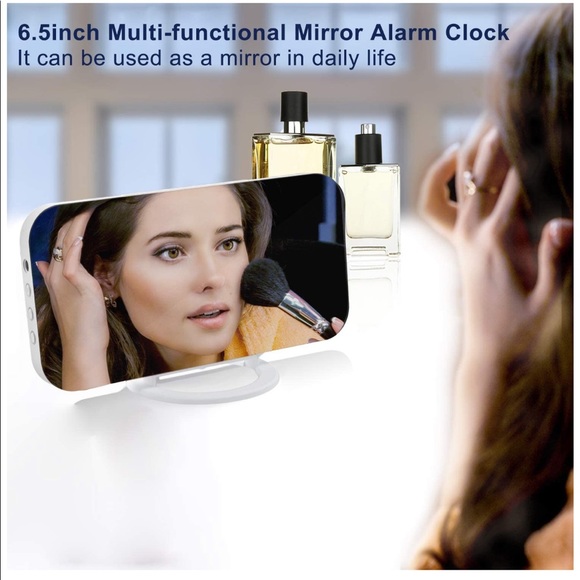 NEW White Digital Alarm Clock/Charger - Picture 2 of 6